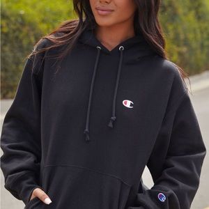 Champion black oversized hoodie